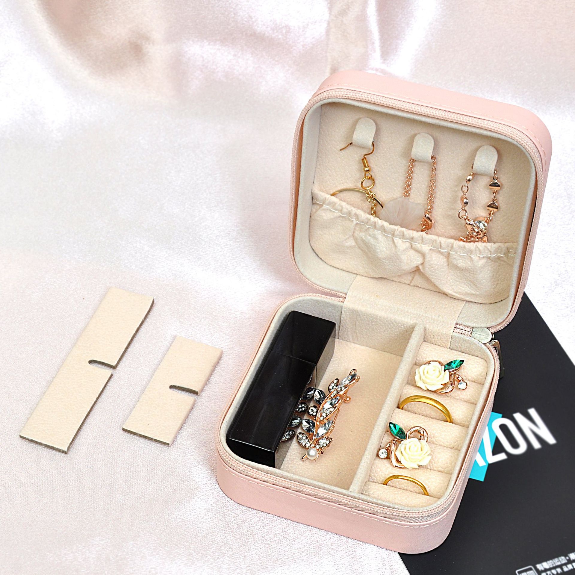 AliExpress Wunionup Mini PU Leather Jewelry Travel Case, view 3