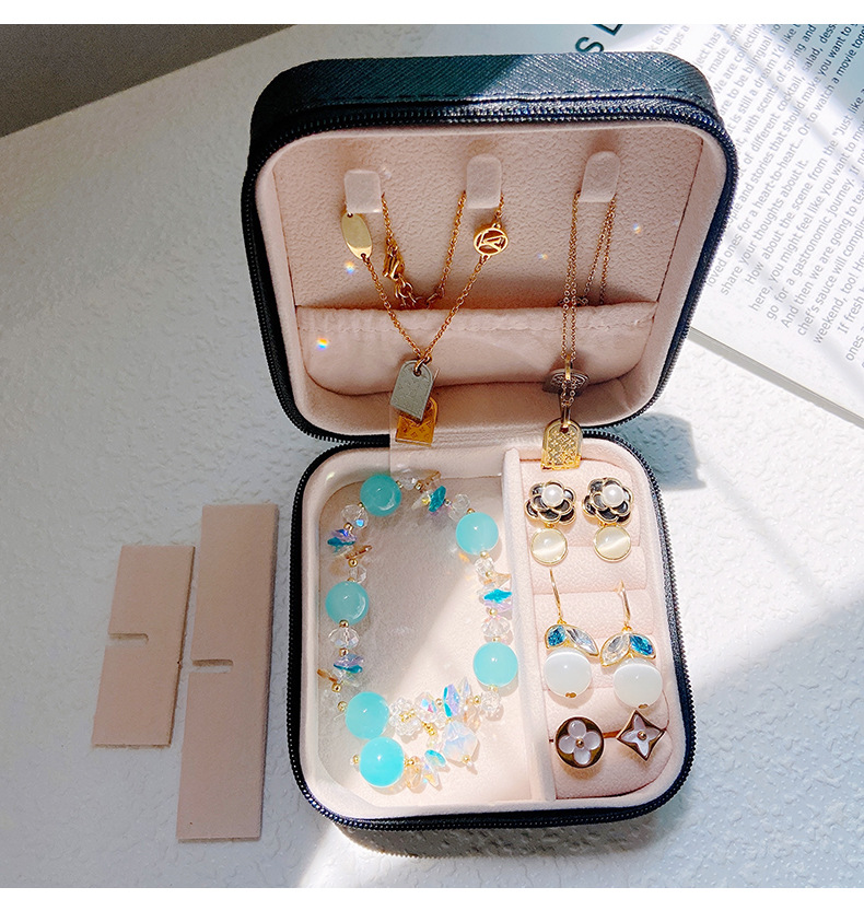 AliExpress Wunionup Mini PU Leather Jewelry Travel Case, view 5