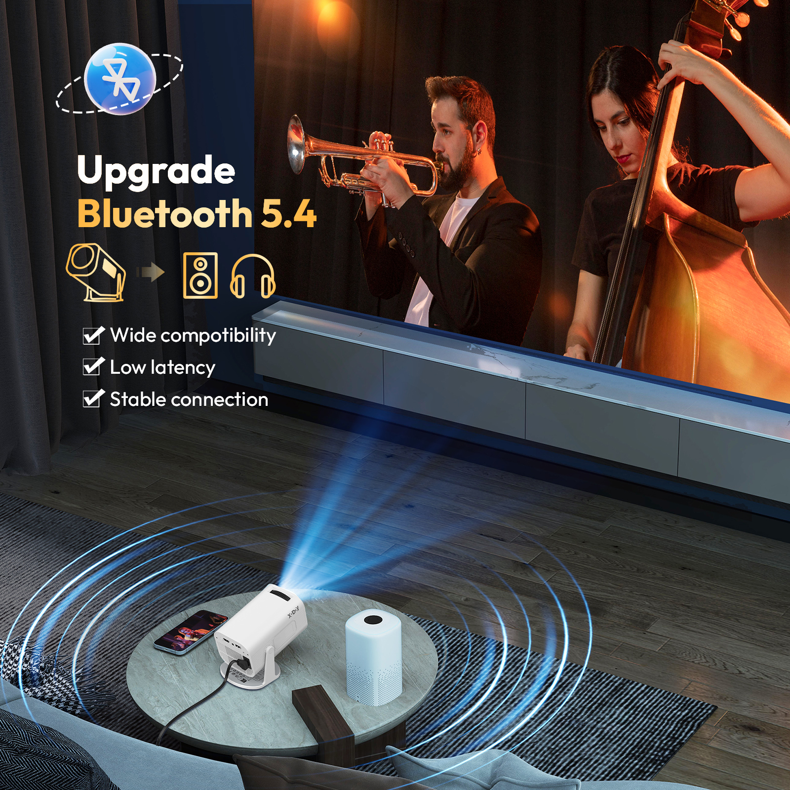 AliExpress XGODY Gimbal 3 Pro Mini Smart Projector, view 5