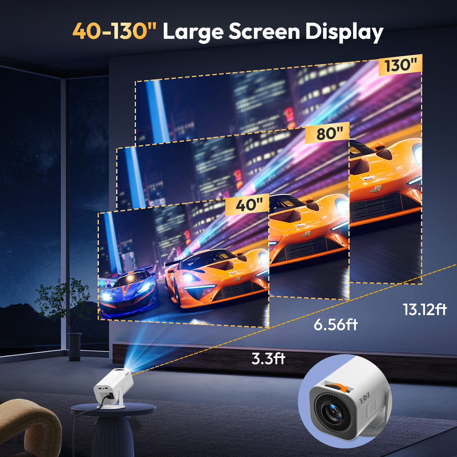 AliExpress XGODY Gimbal 3 Pro Mini Smart Projector, view 6