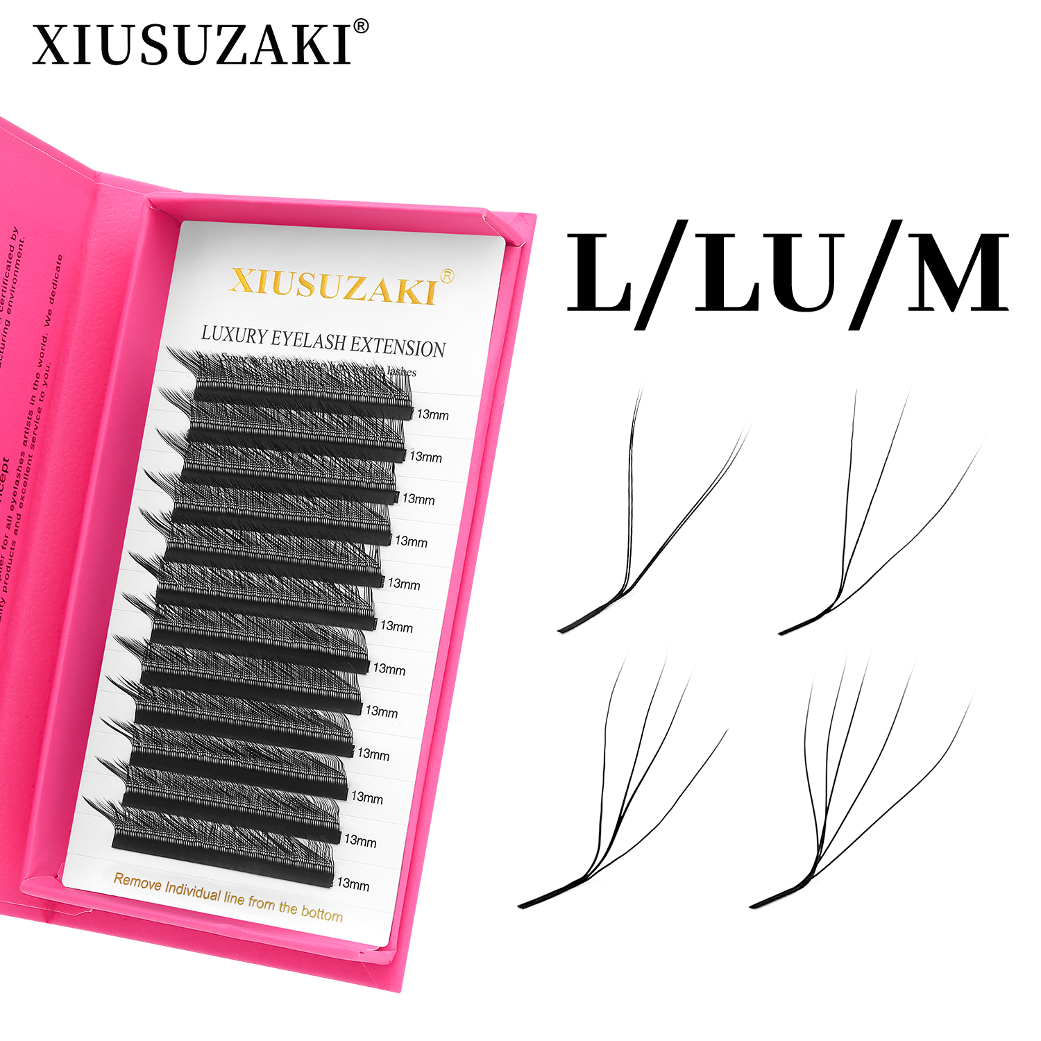 AliExpress XIUSUZAKI L/LU/M Curl YY 3D 4D 5D W Eyelashes Extensions Soft Natural W Lashes Extensions Premade Volume Fans False Lashes Shop