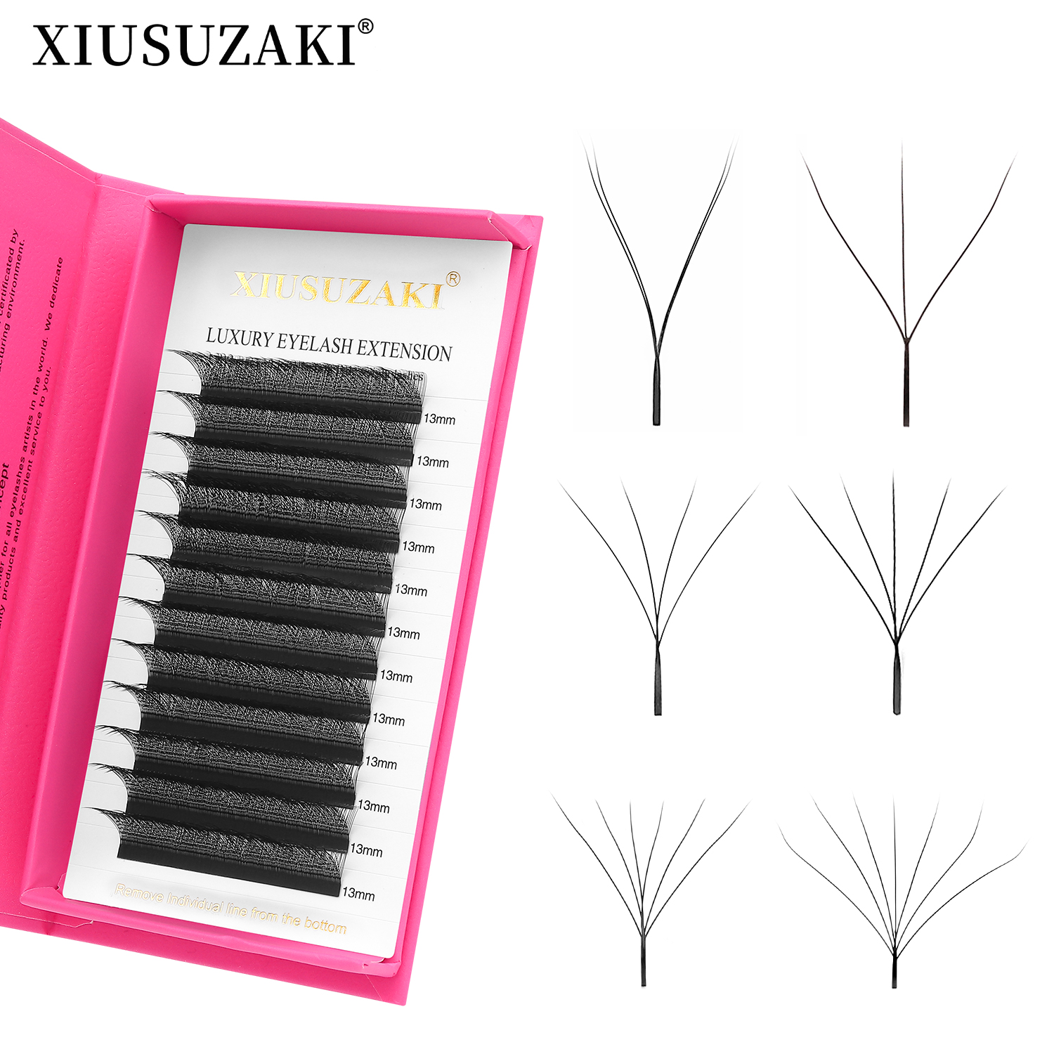 AliExpress W-Shaped Bloom Premade Eyelash Fans