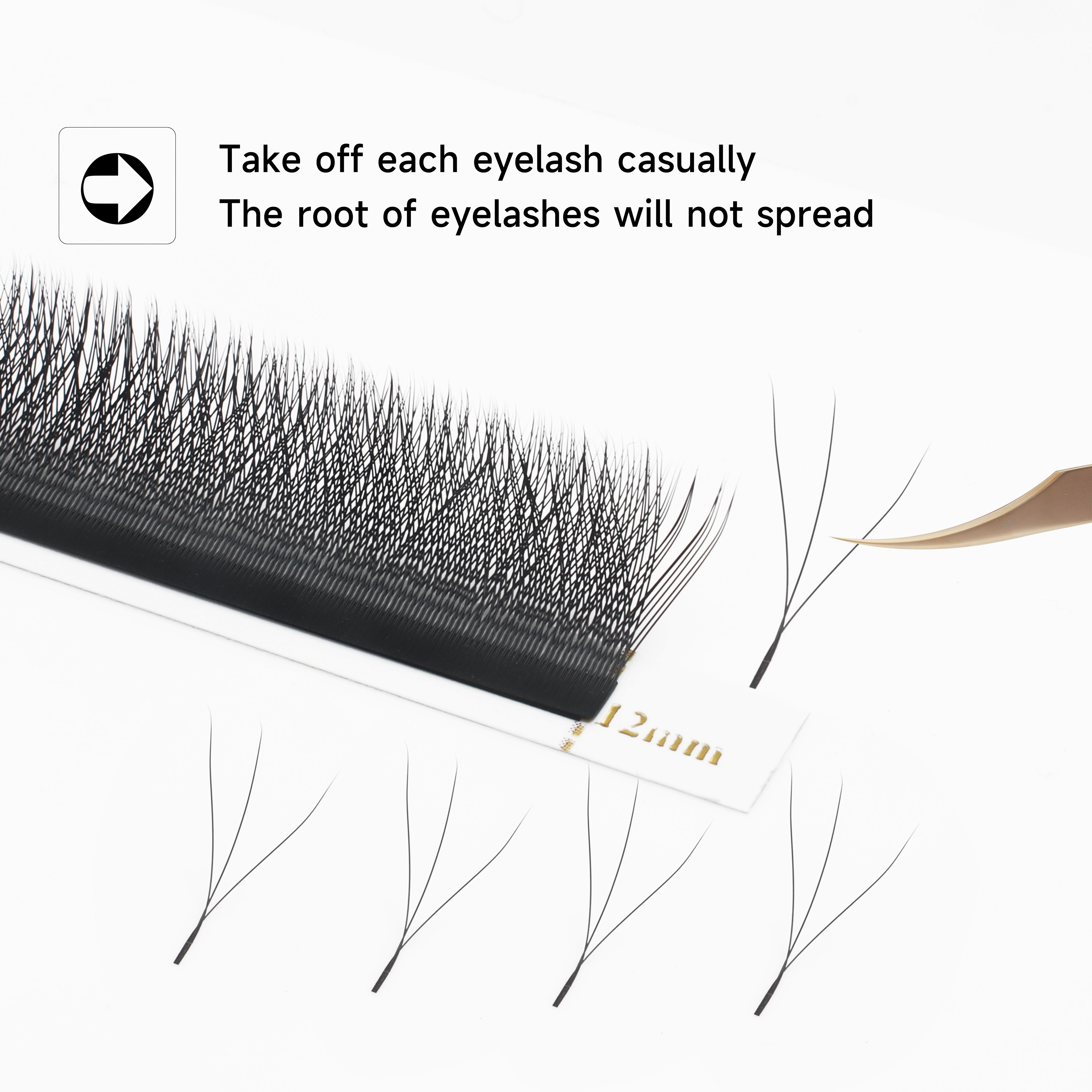 AliExpress W-Shaped Bloom Premade Eyelash Fans, view 4