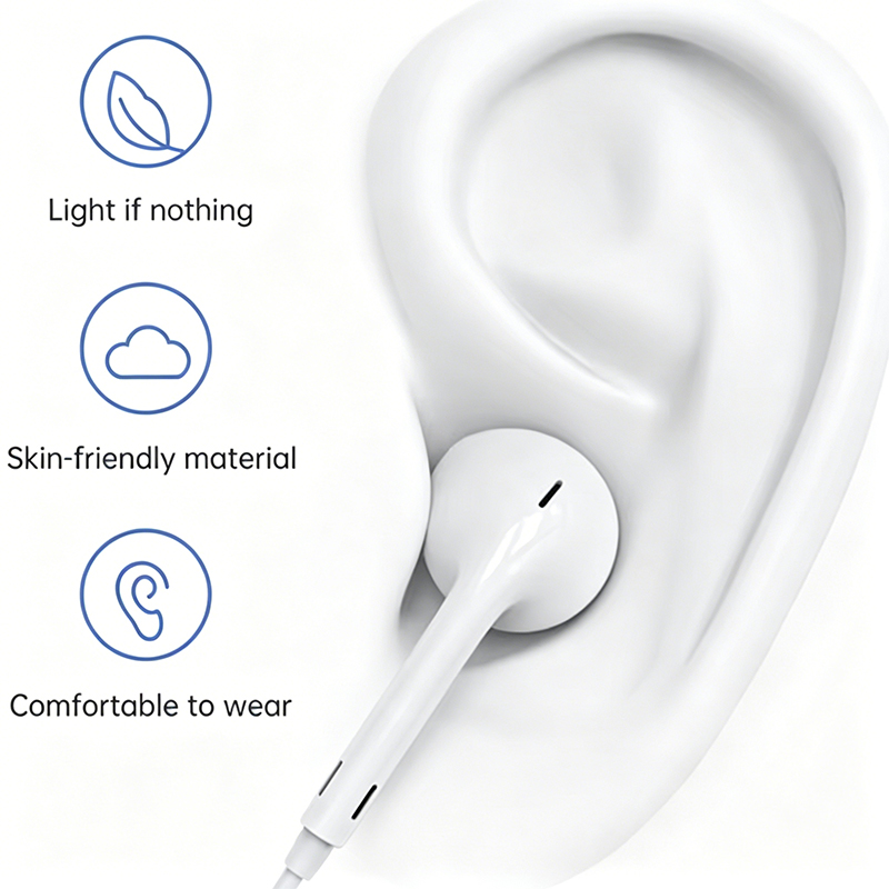 AliExpress XK-High Definition Wired Earphone Type C In-Ear Control Portable Sport WiredHeadset With Mic Wired Headphones For Mobile Phones, view 3