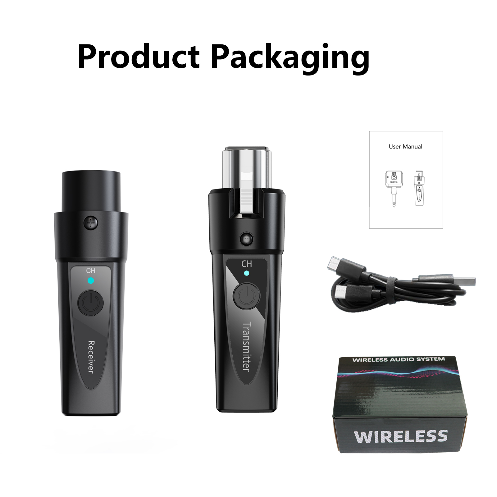 AliExpress XLR Wireless Microphone Transmitter Receiver，  2.4Ghz Microphone Wireless System, Rechargeable Wireless Mic Adapter for Audio Mi, view 6