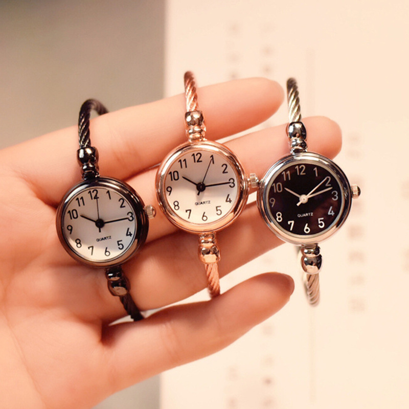 AliExpress YIKAZE Women's Small Gold Bangle Quartz Watch, view 2