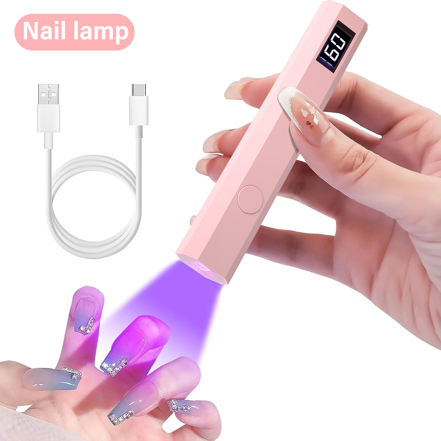 AliExpress YIKOOLIN Rechargeable Handheld UV LED Nail Lamp