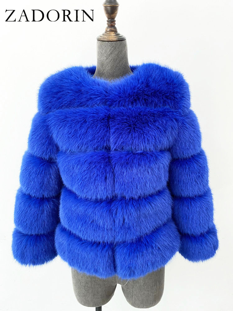 AliExpress ZADORIN S-6XL Mink Coat Winter Black White Faux Fur Coat Woman Elegant Fluffy Faux Fur Jacket Top Short Fur Coats Woman Clothing, view 5