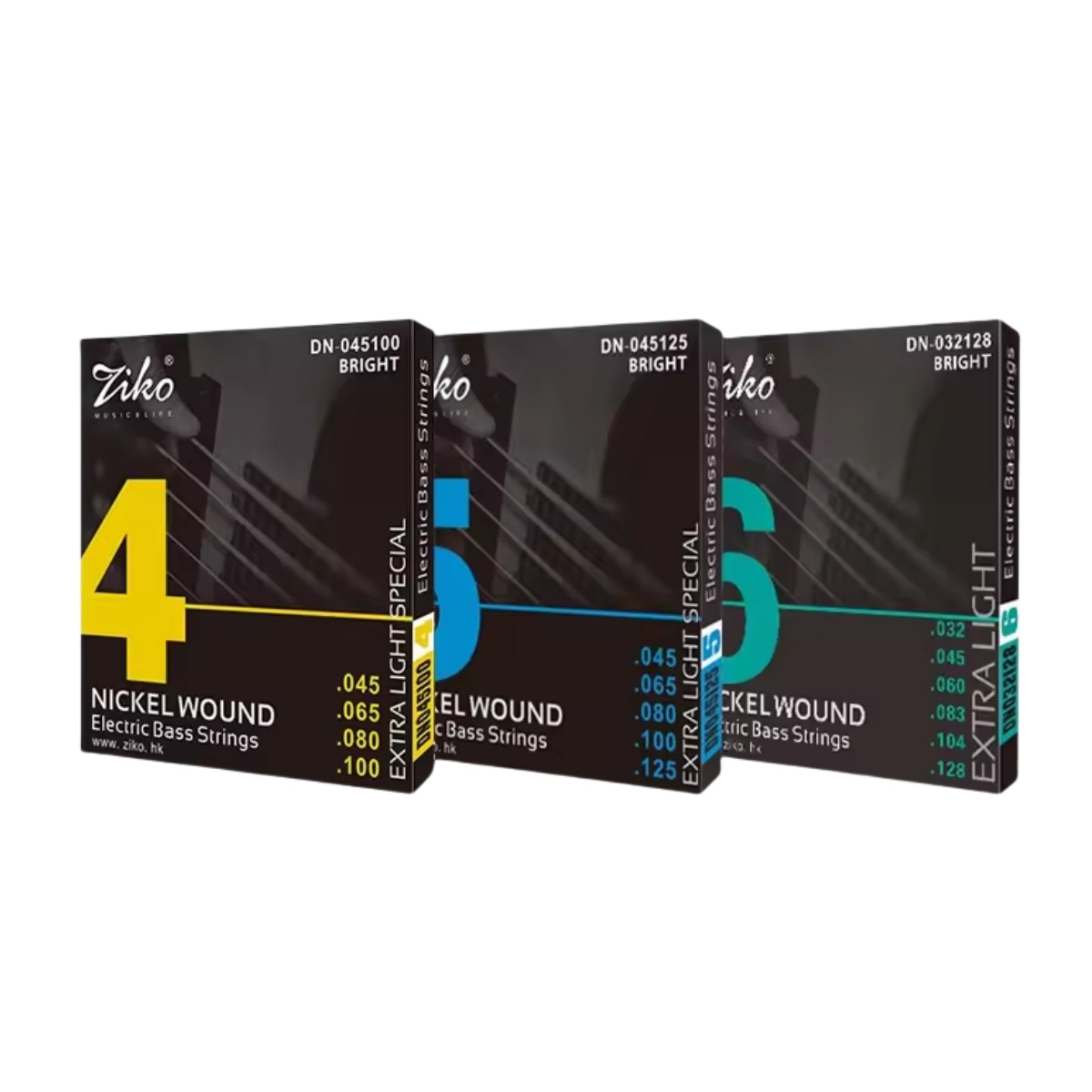 AliExpress ZIKO Electric Bass Strings 4/5/6 String Bass/Hexagon Alloy Core and Nickel Wound/Guitar Bass Musical Instruments Accessories