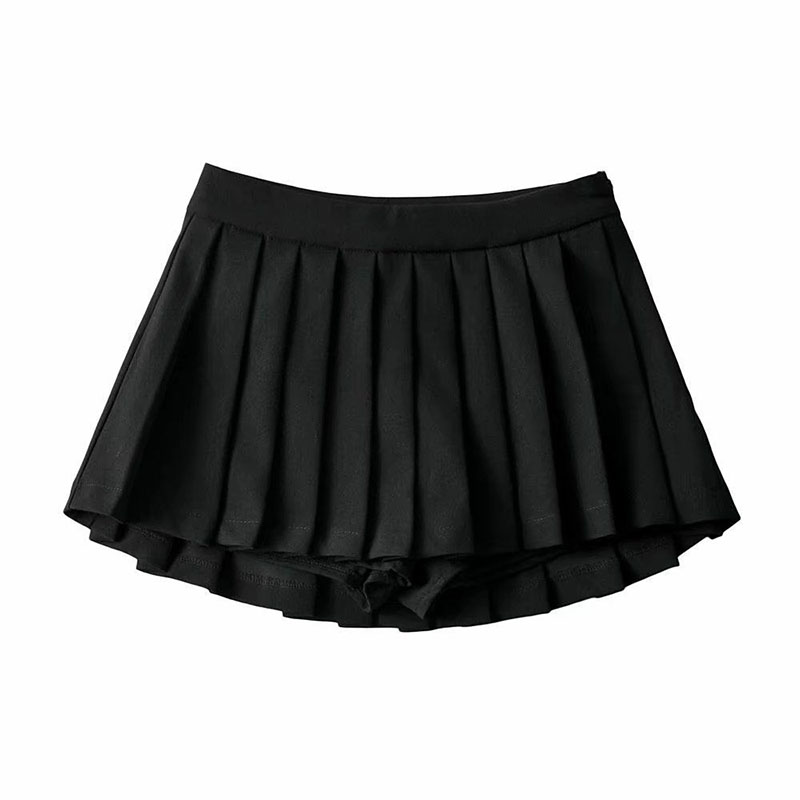 AliExpress Zoki Sexy Women Pleated Skirts High Waist Summer Vintage Mini Skirts Korean Tennis Student White Designed Dance Skirt, view 5