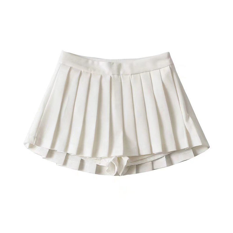 AliExpress Zoki Sexy Women Pleated Skirts High Waist Summer Vintage Mini Skirts Korean Tennis Student White Designed Dance Skirt, view 6
