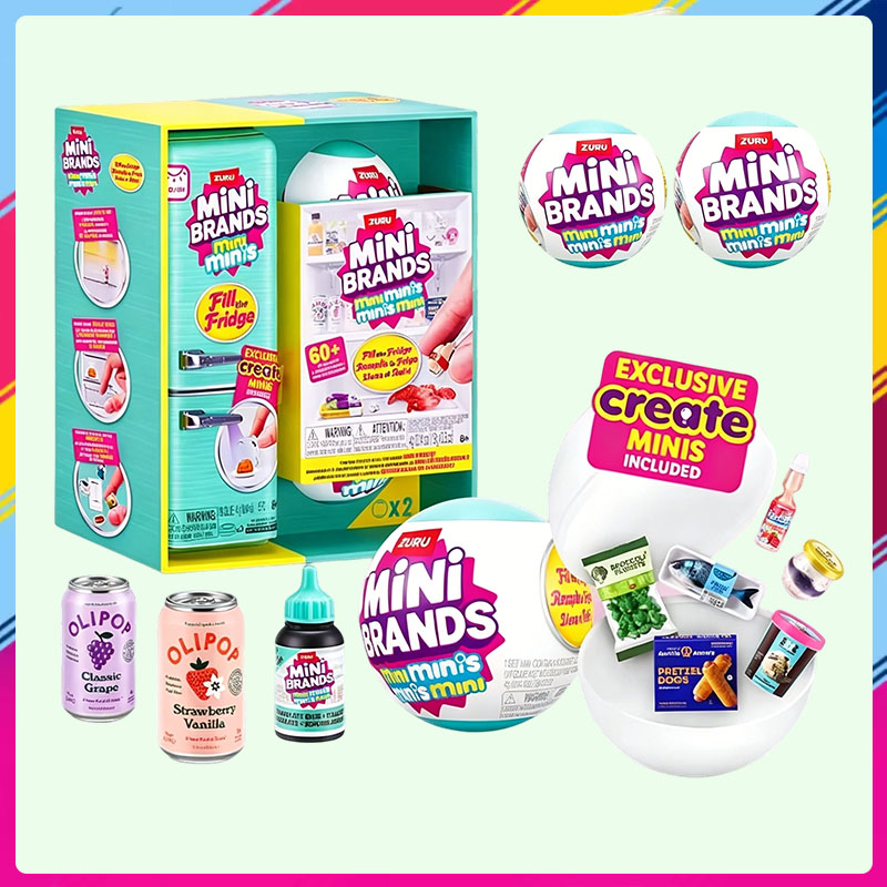 AliExpress Zuru Mini Brand Filling Refrigerator Mini Refrigerator Mysterious Capsule Blind Box Collection Surprise Toys