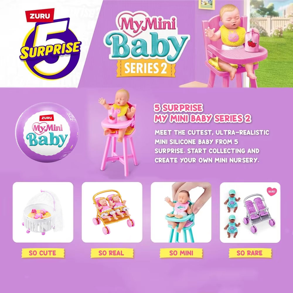 AliExpress Zuru Surprise Doll Surprise Series2 My Mini Baby Collectible Mystery Capsule 5 Mystery Toys Collectibles Miniature Novelty Toys, view 6