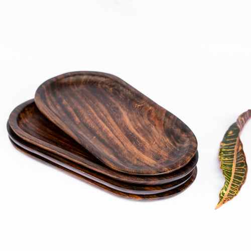 Amaka Africa 4-Piece Handcrafted Appetizer Serving Platter Set