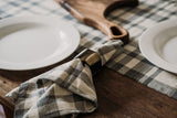 Amaka Africa Blue & Cream Plaid Woven Napkins (set of 4), view 2