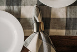 Amaka Africa Blue & Cream Check Woven Napkins (set of 4), view 2
