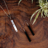 Amaka Africa Kimaka Minimalist Bar Earrings & Necklace Set, view 3