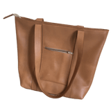 Amaka Africa Natural Full-grain Zippered Leather Tote Bag, view 2