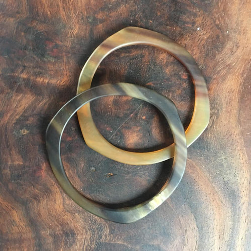 Amaka Africa Geometric Bangle with Matte Finish (set of 2)