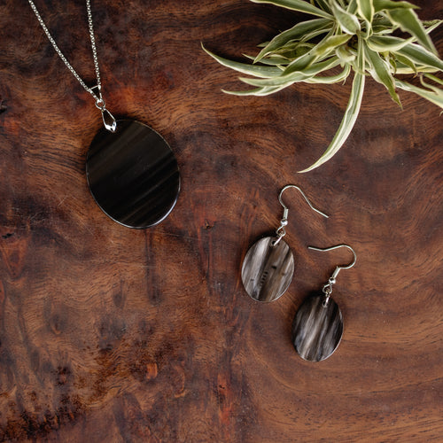 Amaka Africa Kimaka Oval Earrings & Necklace Set