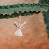 Amaka Africa Small Raffia "Merry" Angel Ornaments, view 4