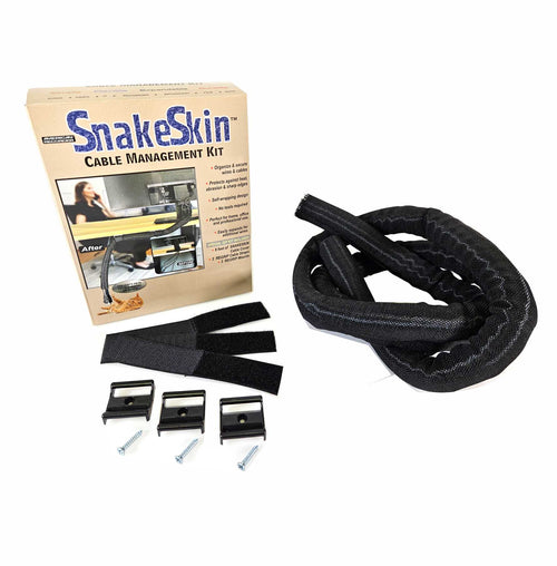American Recorder Technologies 1/2 inch SNAKESKIN Cable Management Kit - Black - 8 feet
