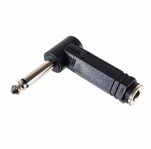 American Recorder Technologies AMERICAN RECODRER 1/4 inch Male TS to 1/4 inch TS Female, Right Angle Adapter