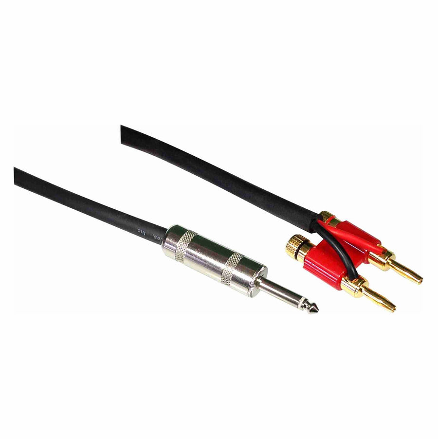 American Recorder Technologies 1/4 inch to Dual Banana 2 Conductor, 12 awg Pro Audio Speaker Cable