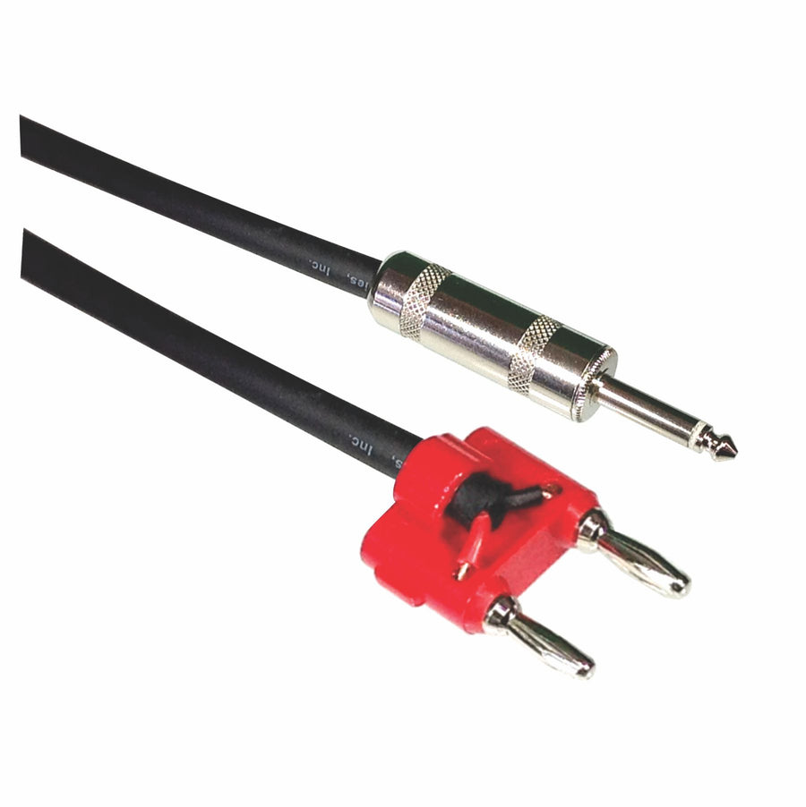 American Recorder Technologies 1/4 inch to Dual Banana 2 Conductor, 16 awg Pro Audio Speaker Cable