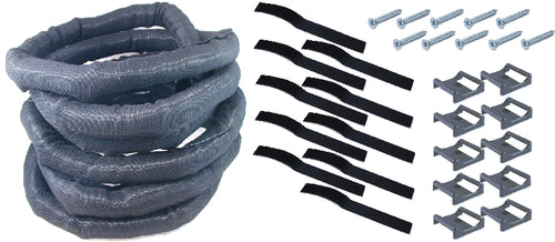 American Recorder Technologies 1 inch SNAKESKIN Cable Management Kit - Black - 20 ft Contractor Pack