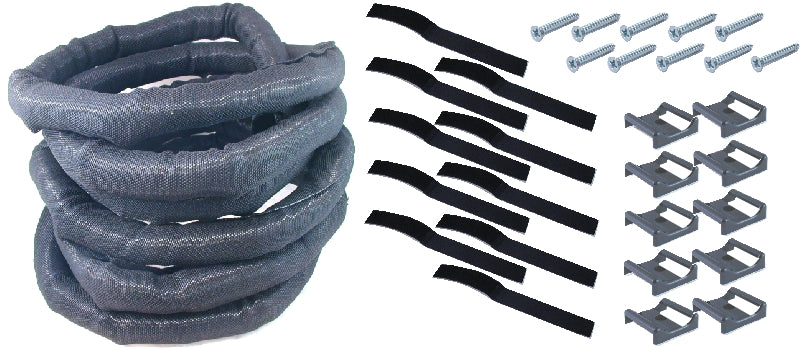 American Recorder Technologies 1 inch SNAKESKIN Cable Management Kit - Black - 20 ft Contractor Pack