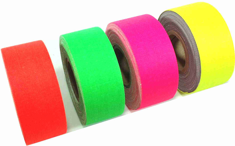 American Recorder Technologies American Recorder 1" x 8 YARDS Mini Roll Gaffers Tape -  Assorted Colors - 4 Pack