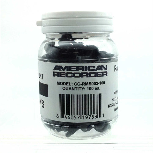 American Recorder Technologies AMERICAN RECORDER 10/32 Tapered Tip Rack Screws with Washer, Black, Jar of 100