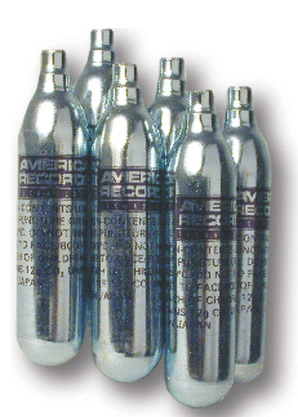American Recorder Technologies 12 gram Carbon Dioxide Gas Cartridge - 6 pack