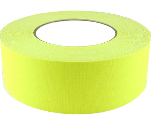 American Recorder Technologies American Recorder 2" x 50 Yards Full Roll Gaffers Tape - Neon Yellow