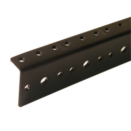 American Recorder Technologies 20 Space Steel Rack Rail with 10-32 thread hole - Black