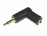 American Recorder Technologies AMERICAN RECORDER 3.5mm TRS (male) to 3.5mm TRS (female) Right Angle Audio Adapter, view 2
