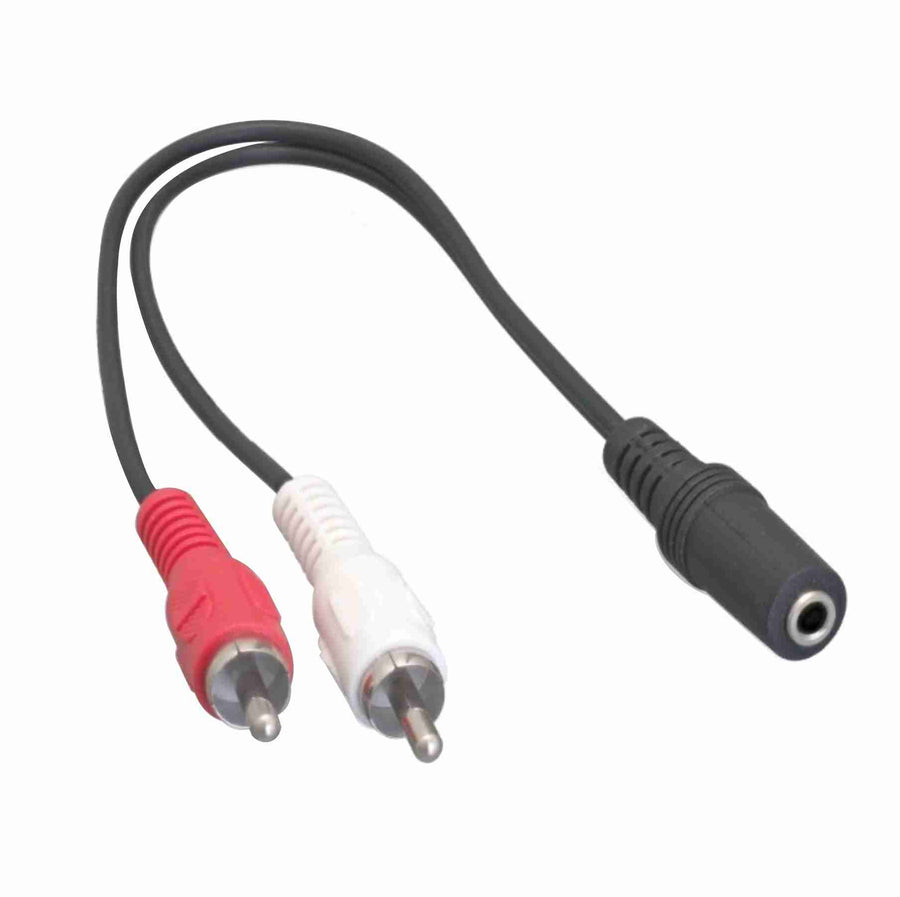 American Recorder Technologies 3.5mm Stereo Jack (female) to Dual RCA (male) - 6 inch