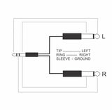American Recorder Technologies AMERICAN RECORDER3.5mm Stereo Male to Dual 1/4 inch TS, view 2