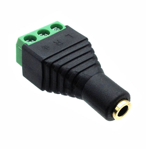 American Recorder Technologies AMERICAN RECORDER 3.5mm TRS Female to Screw Terminal Adapter