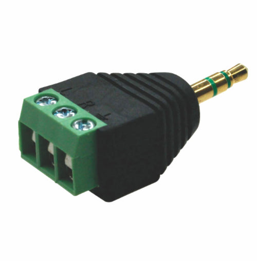 American Recorder Technologies AMERICAN RECORDER 3.5mm TRS Male to Screw Terminal Adapter
