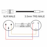 American Recorder Technologies 3.5mm TRS Male to XLR Male Balanced Mic/Audio Cable, view 3