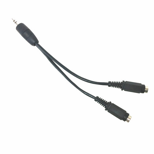 American Recorder Technologies 3.5mm Male Plug to Dual 3.5mm Female Jack Y Cable - 8 inch
