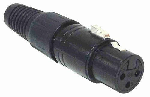 American Recorder Technologies AMERICAN RECORDER Solder Type 3 pin Female XLR Connector - Black