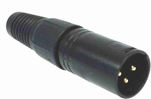 American Recorder Technologies AMERICAN RECORDER Solder Type 3 pin Male XLR Connector - Black