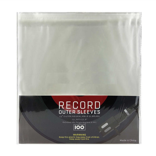 American Recorder Technologies 12.5" Heavy Duty Vinyl Disc LP Record Jacket Cover with re-sealable flap - pack of 25