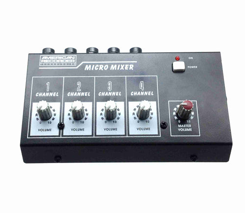 American Recorder Technologies AMERICAN RECORDER 4 Channel, Battery Powered Mini Mixer