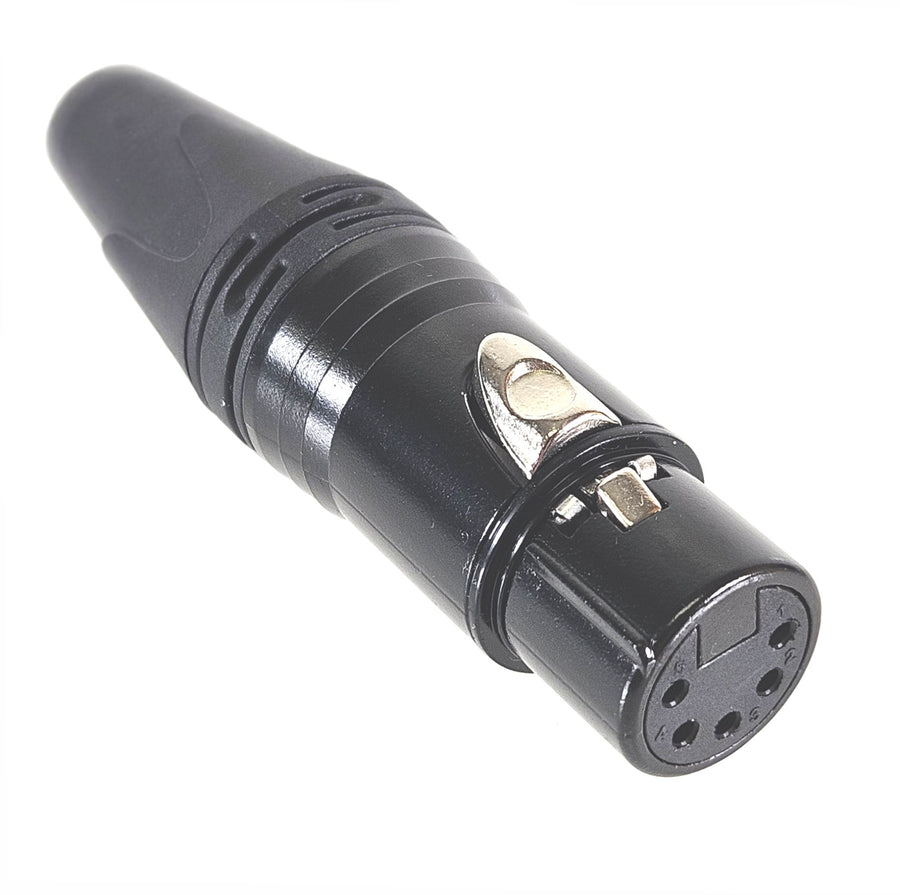 American Recorder Technologies AMERICAN RECODER Solder Type 5 pin Female XLR Connector - Black