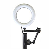 American Recorder Technologies ALLCAST 6" Ring Light and HD Webcam with Adjustable Arm Pole Clamp, view 4