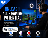American Recorder Technologies AllCast The All-in-One Streaming System Perfect for Podcast, Streaming & Gaming - Webcam + Ring Light + Mic + Stand, view 2